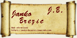 Janko Brezić vizit kartica